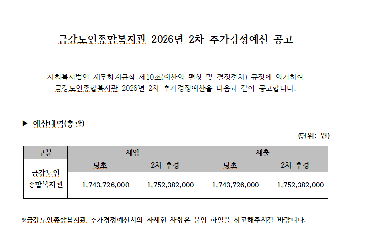 [재정보고] 2026년 2차 추가경정예산 보고 건#1